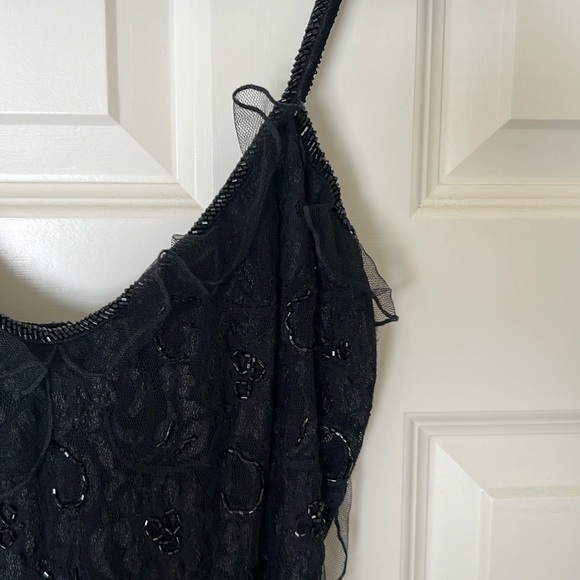 Cache Vintage Black Beaded and Lace Dress - Picture 3 of 5